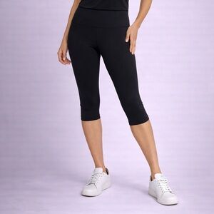 Lululemon Black Cropped Leggings Size 10 High-Rise Athletic